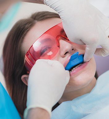 girl getting dental treatment
