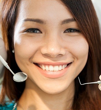 woman smiling at camera