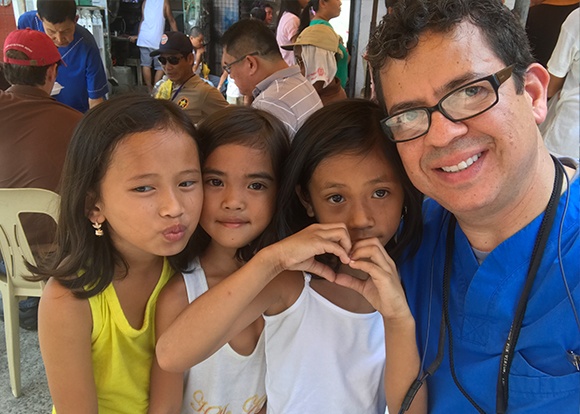 young girls with dentist