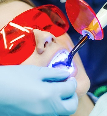 woman getting dental treatment