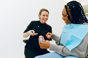 Woman at dental consultation