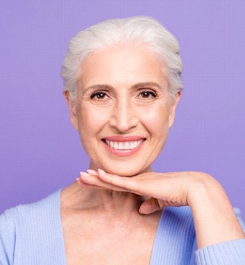 Woman showing off her smile