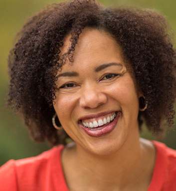 An older woman smiling