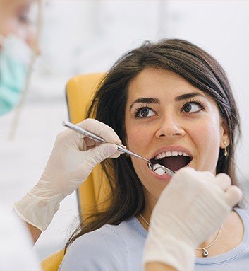 woman getting dental treatment