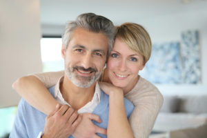 Smiling middle-aged couple