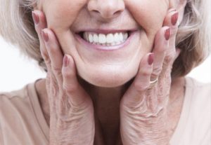 older woman smiling